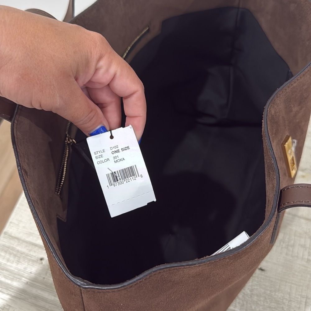 NWT. DEMELLIER LONDON The Tokyo Tote - mocha suede & mocha smooth - Picture 8 of 8